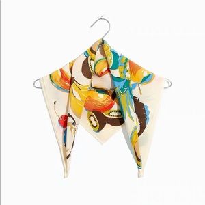 Madewell silk bandana scarf Fruit